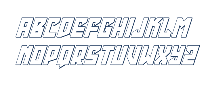 Emerald Beacon Outline Italic Lowercase