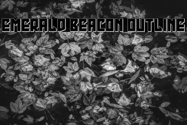 Emerald Beacon Outline Font examples