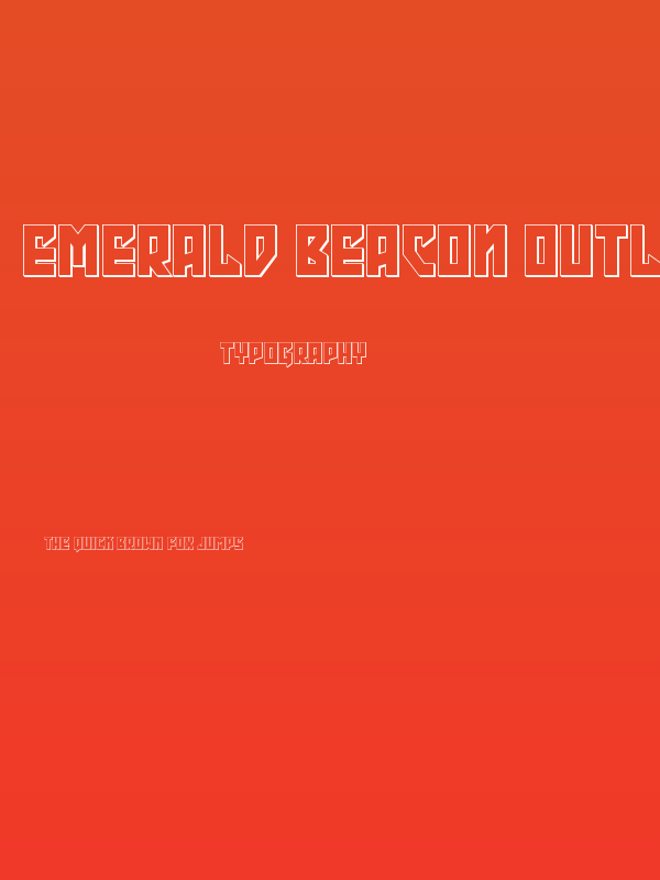 Emerald Beacon Outline Poster