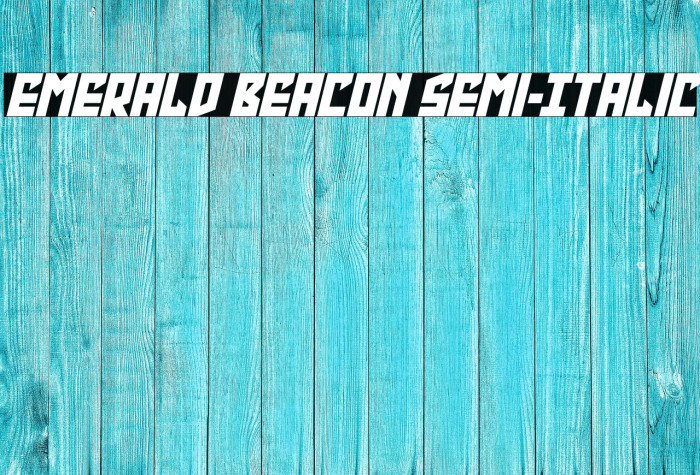 Emerald Beacon Semi-Italic Example 3