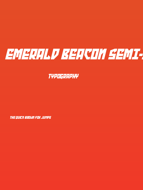 Emerald Beacon Semi-Italic Poster