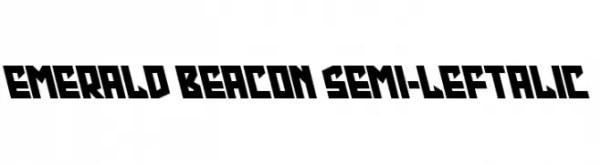 Emerald Beacon Semi-Leftalic  Free Fonts Download
