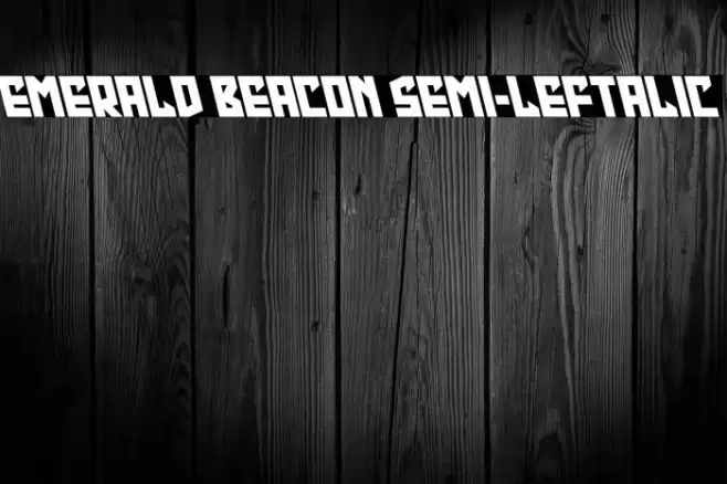Emerald Beacon Semi-Leftalic Font examples