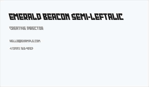 Emerald Beacon Semi-Leftalic Business Card