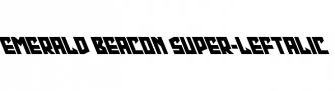 Emerald Beacon Super-Leftalic  Free Fonts Download