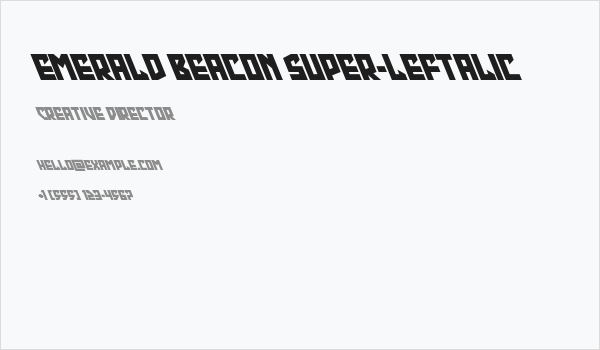 Emerald Beacon Super-Leftalic Business Card