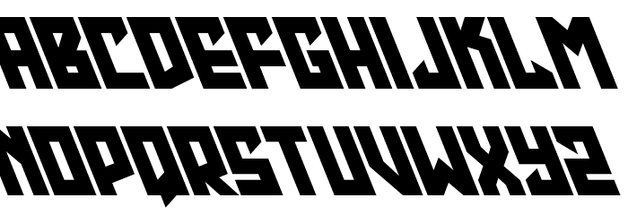 Emerald Beacon Super-Leftalic Font LOWERCASE