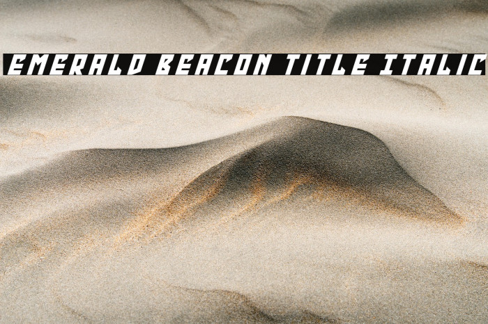 Emerald Beacon Title Italic Example 1