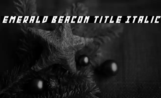 Emerald Beacon Title Italic Font examples