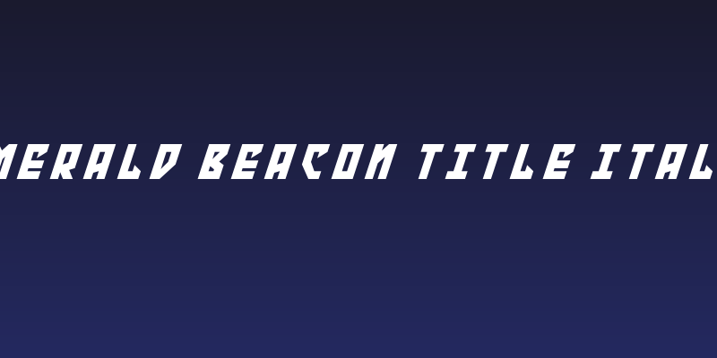 Emerald Beacon Title Italic Social Header