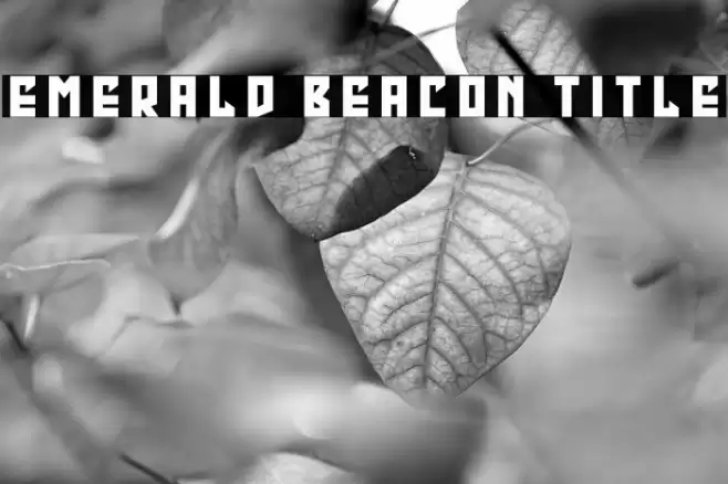 Emerald Beacon Title Font examples