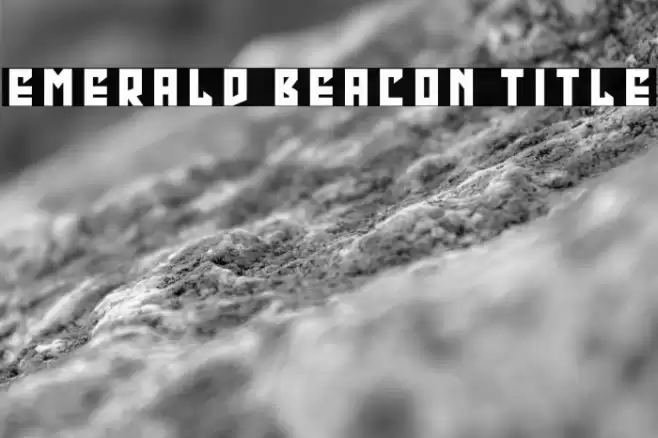 Emerald Beacon Title Font examples