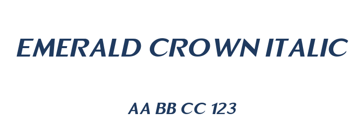 Emerald Crown Italic Font Preview