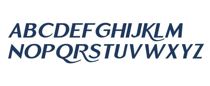 Emerald Crown Italic Uppercase