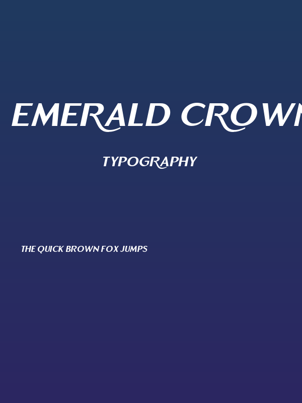Emerald Crown Italic Poster
