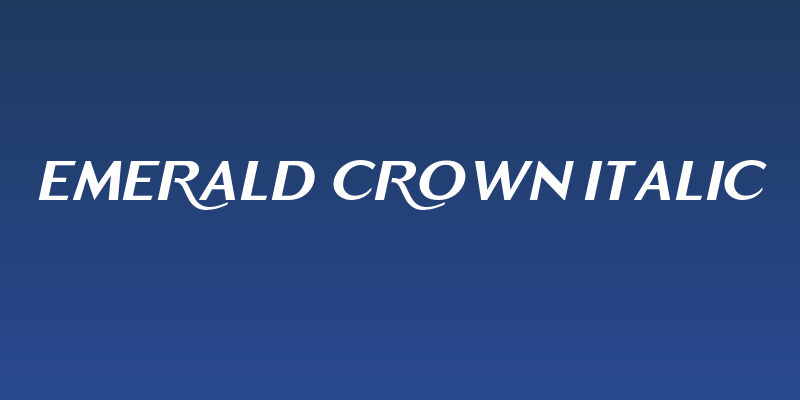 Emerald Crown Italic Social Header