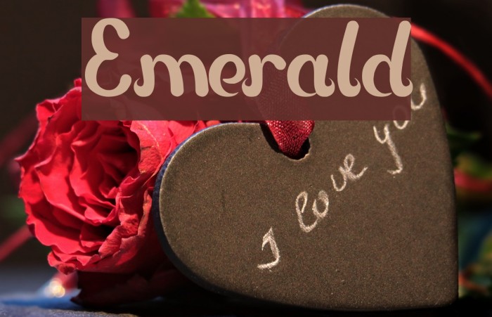 Emerald Schriftart examples