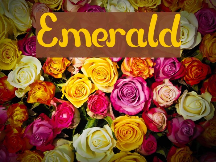 Emerald Schriftart examples