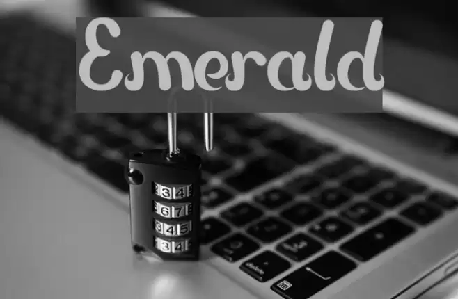 Emerald Schriftart examples