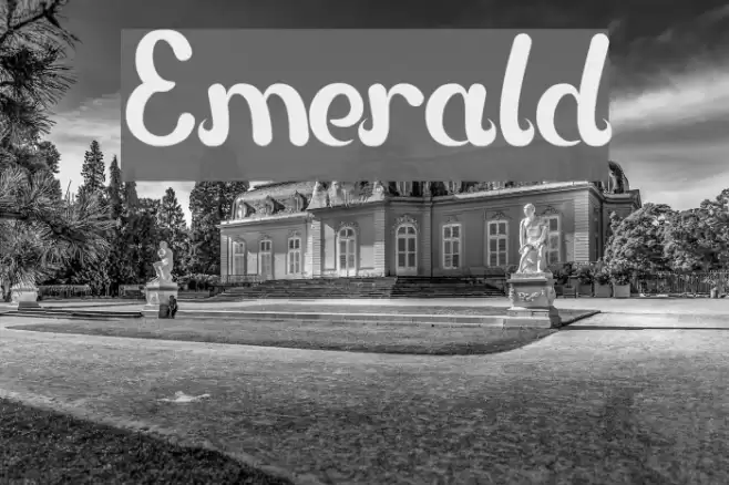 Emerald Schriftart examples