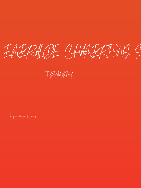Emeralde Chamerions Script Poster