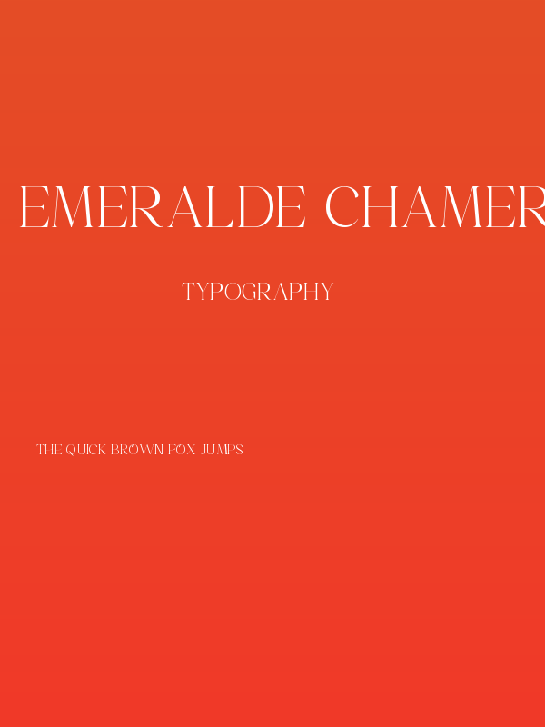 Emeralde Chamerions Serif Poster