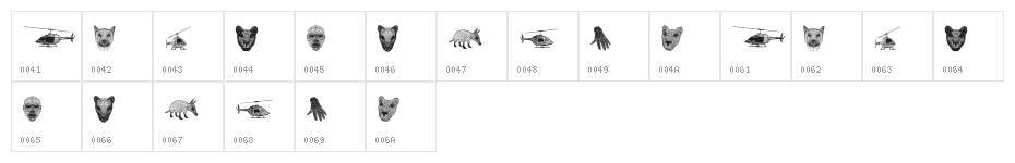 Emergency Regular Character Map