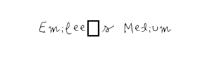 Emilee's Medium  フリーフォントのダウンロード