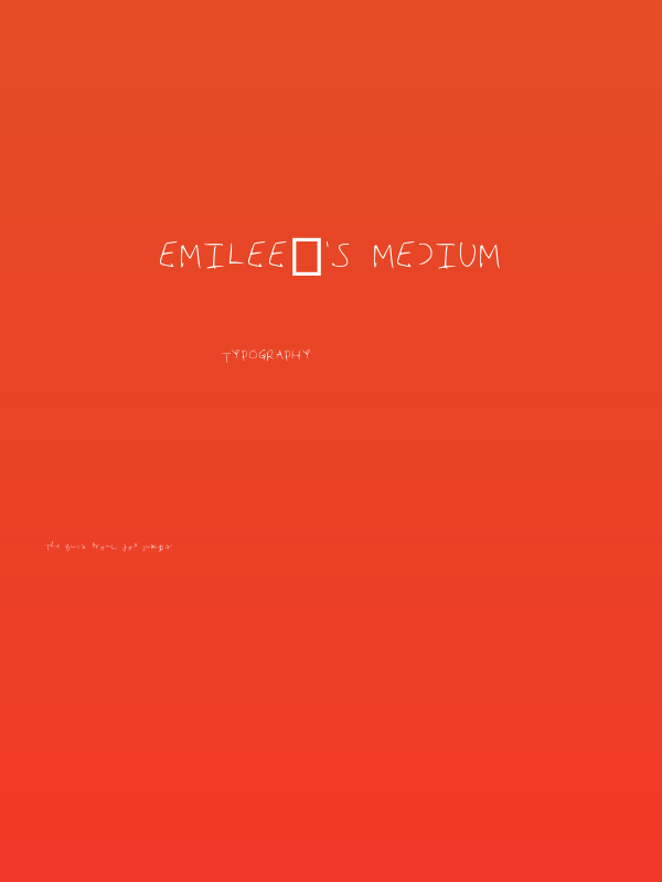 Emilee's Medium Poster