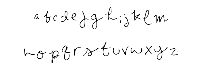Emilee's Medium Font LOWERCASE