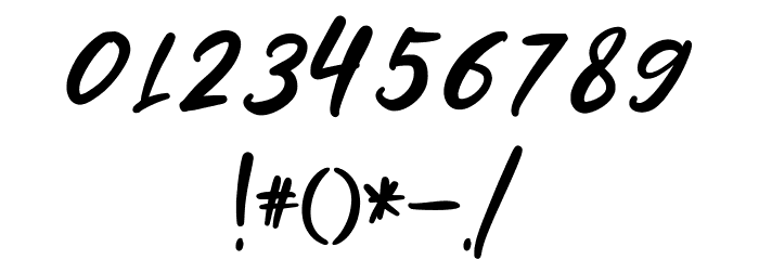 Emilia-Regular Font OTHER CHARS