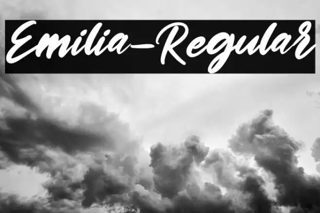 Emilia-Regular Caratteri examples