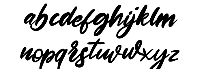 Emilia-Regular Font LOWERCASE