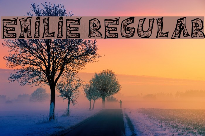 Emilie Regular Font examples