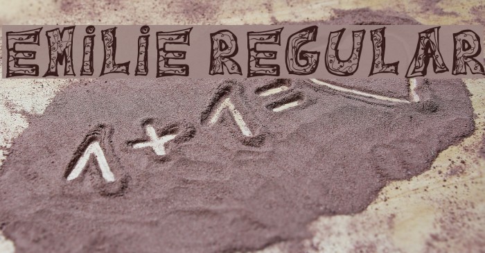 Emilie Regular Font examples