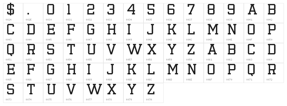 Emilio 19 Character Map