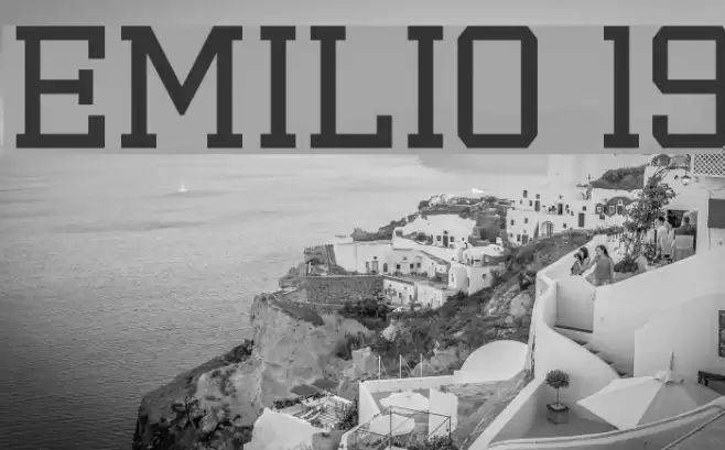 Emilio 19 Font examples