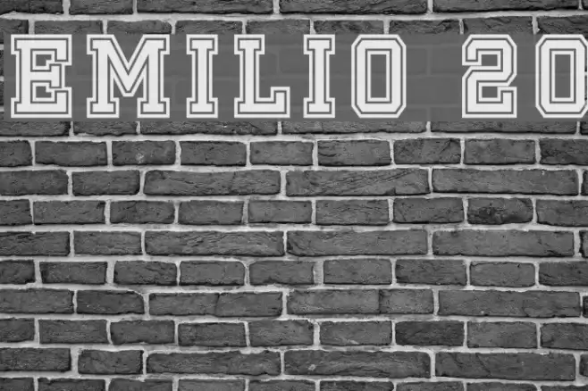 Emilio 20 Font examples