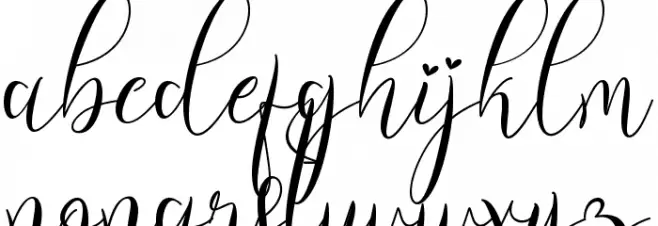 Emillisa फ़ॉन्ट लोअरकेस