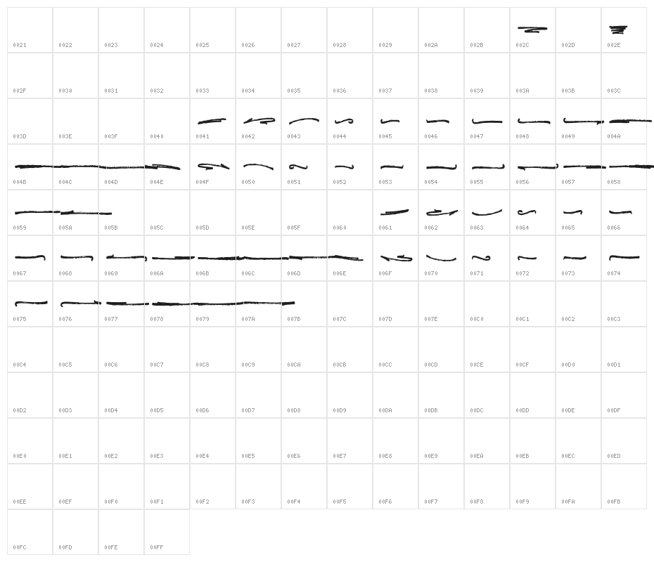 Emilly Stories Swash Character Map