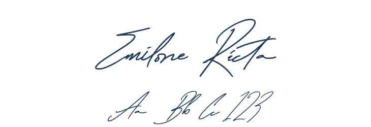 Emilone Ricta Font Preview