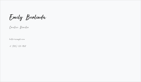 Emily Berlinda Business Card