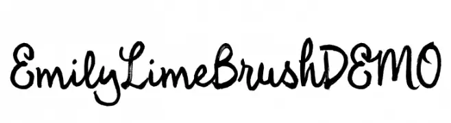 Emily Lime Brush DEMO  नि: शुल्क फ़ॉन्ट्स डाउनलोड