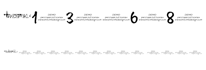 Emily Lime Brush DEMO Font OTHER CHARS