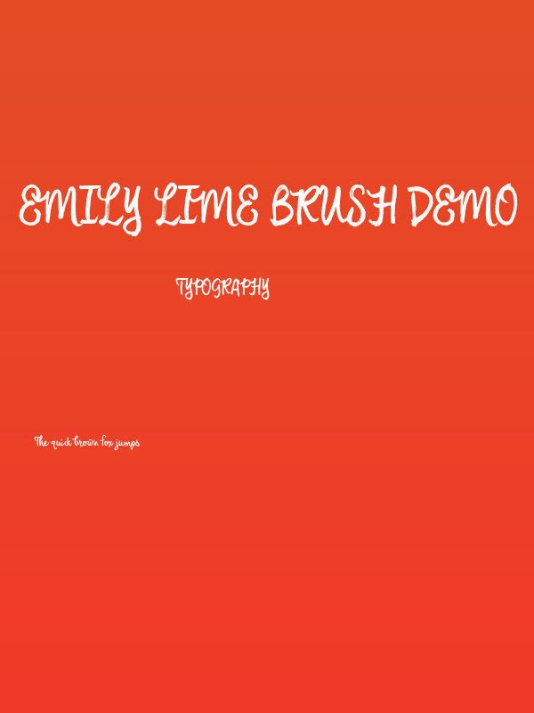 Emily Lime Brush DEMO Poster