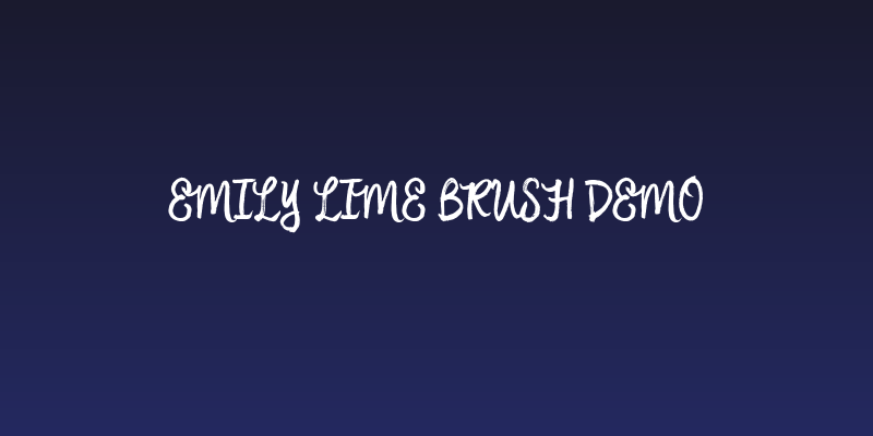 Emily Lime Brush DEMO Social Header