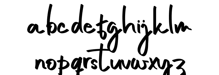 Emily London Font LOWERCASE