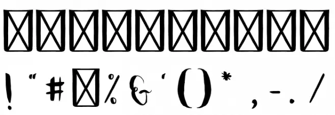 Emily The Brush Demo Regular Font OTHER CHARS