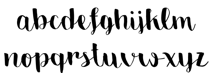 Emily The Brush Demo Regular Font LOWERCASE