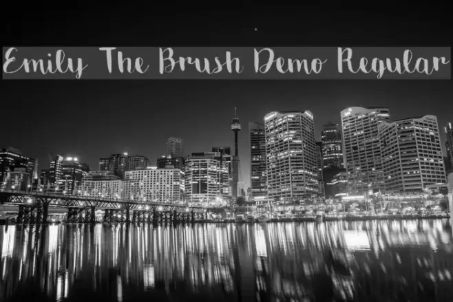 Emily The Brush Demo Regular Font examples